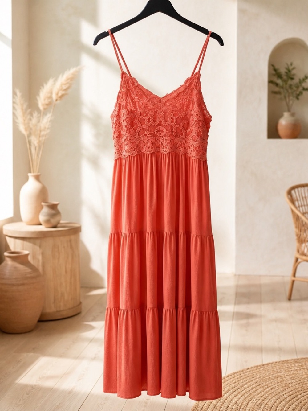 Women’s Maxi Dress with Lace Top. Size XL NWT